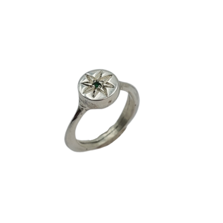 Anello in argento stile chevalier - gioielli del mare